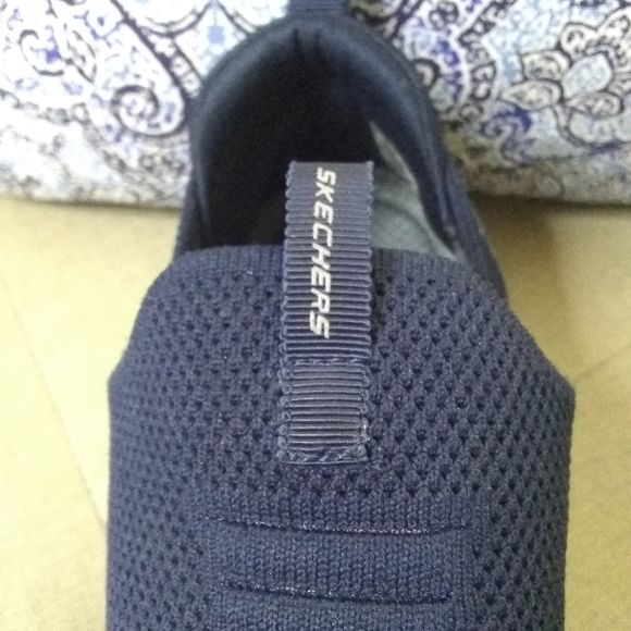 Skechers Elite Flex Wasik slip-on shoes navy blue NWOT - Picture 8 of 11